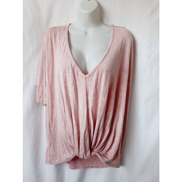 Abree oversized v neck super soft pink sz small blouse - Picture 1 of 4